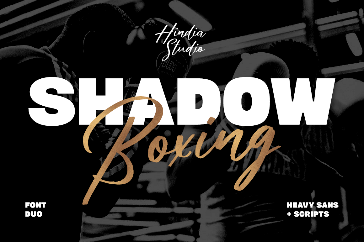 Shadow Boxing Font Duo By Hindia Studio Thehungryjpeg Com