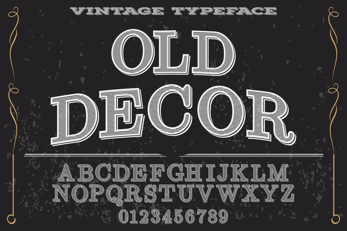 Font Script Typeface Vector Named Old Decor By Vintage Font Thehungryjpeg Com