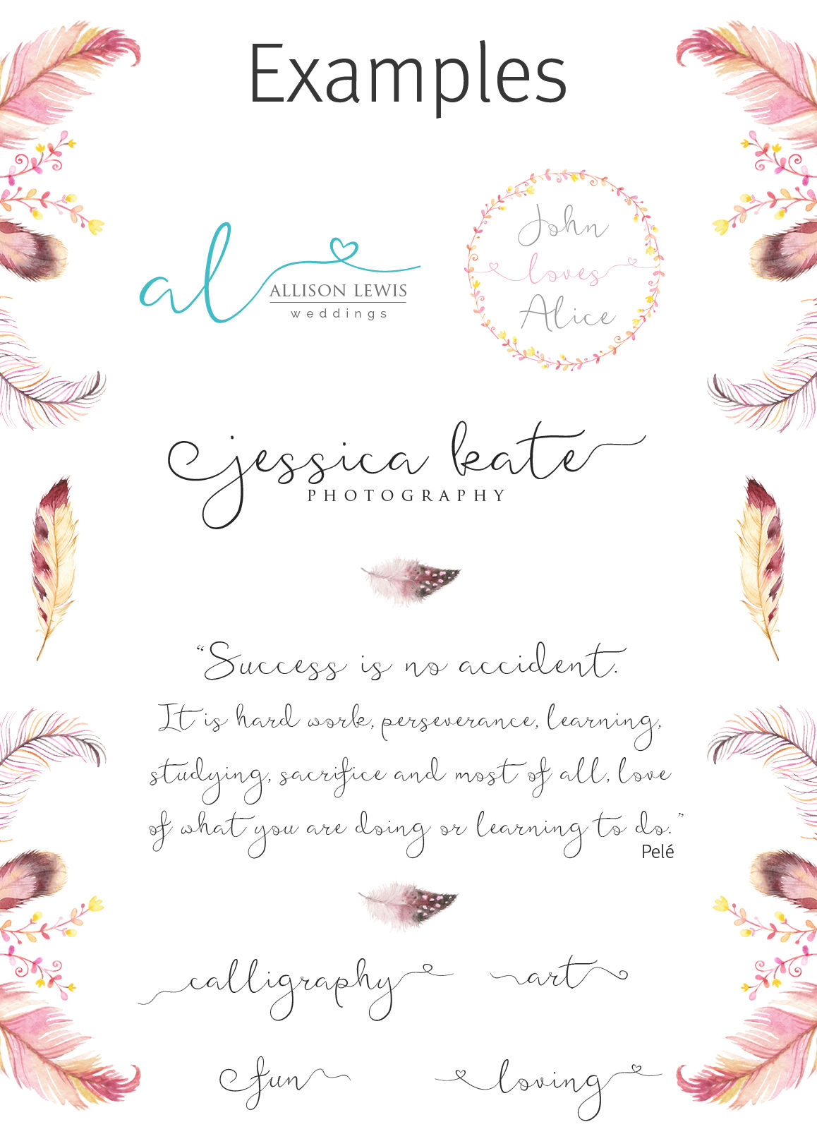Featherly Font Family By Joanne Marie Thehungryjpeg Com