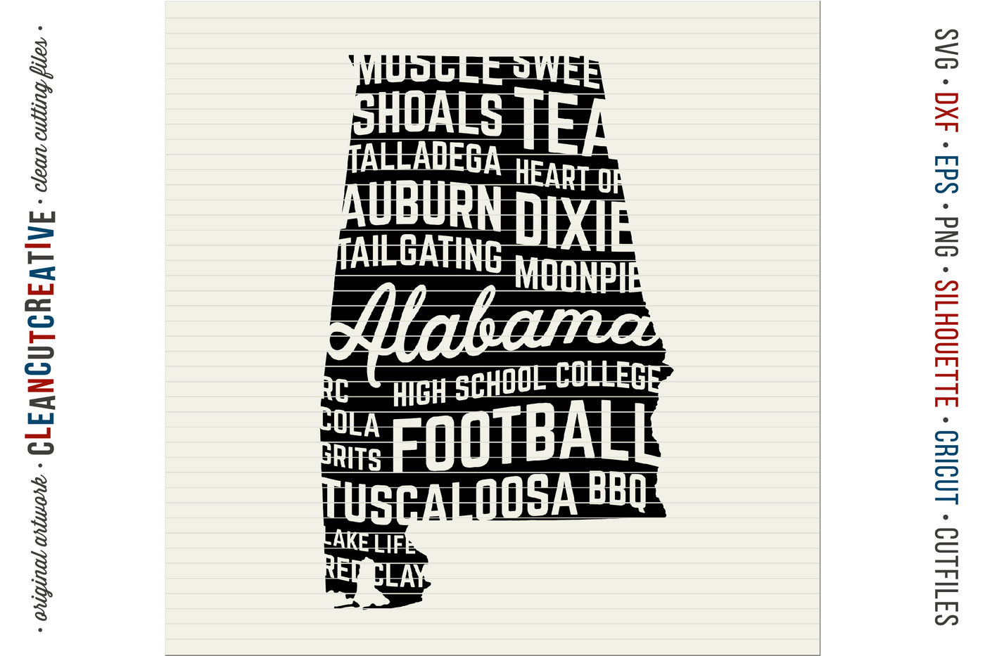 Download Alabama State Design Svg Dxf Eps Png Cricut Silhouette Clean Cutting Files By Cleancutcreative Thehungryjpeg Com