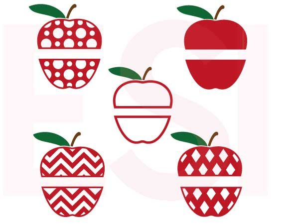 Download Apple Split Designs Set Teacher Svg Dxf Eps By Esi Designs Thehungryjpeg Com