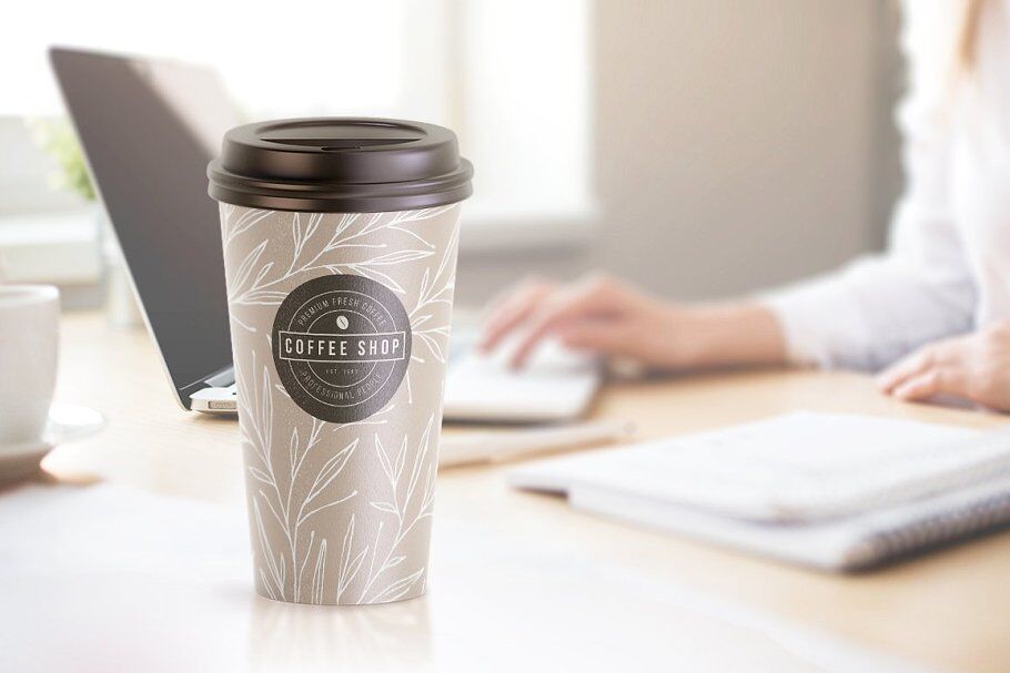 Download Large Coffee Cup Animated Mockup By rebrandy | TheHungryJPEG.com