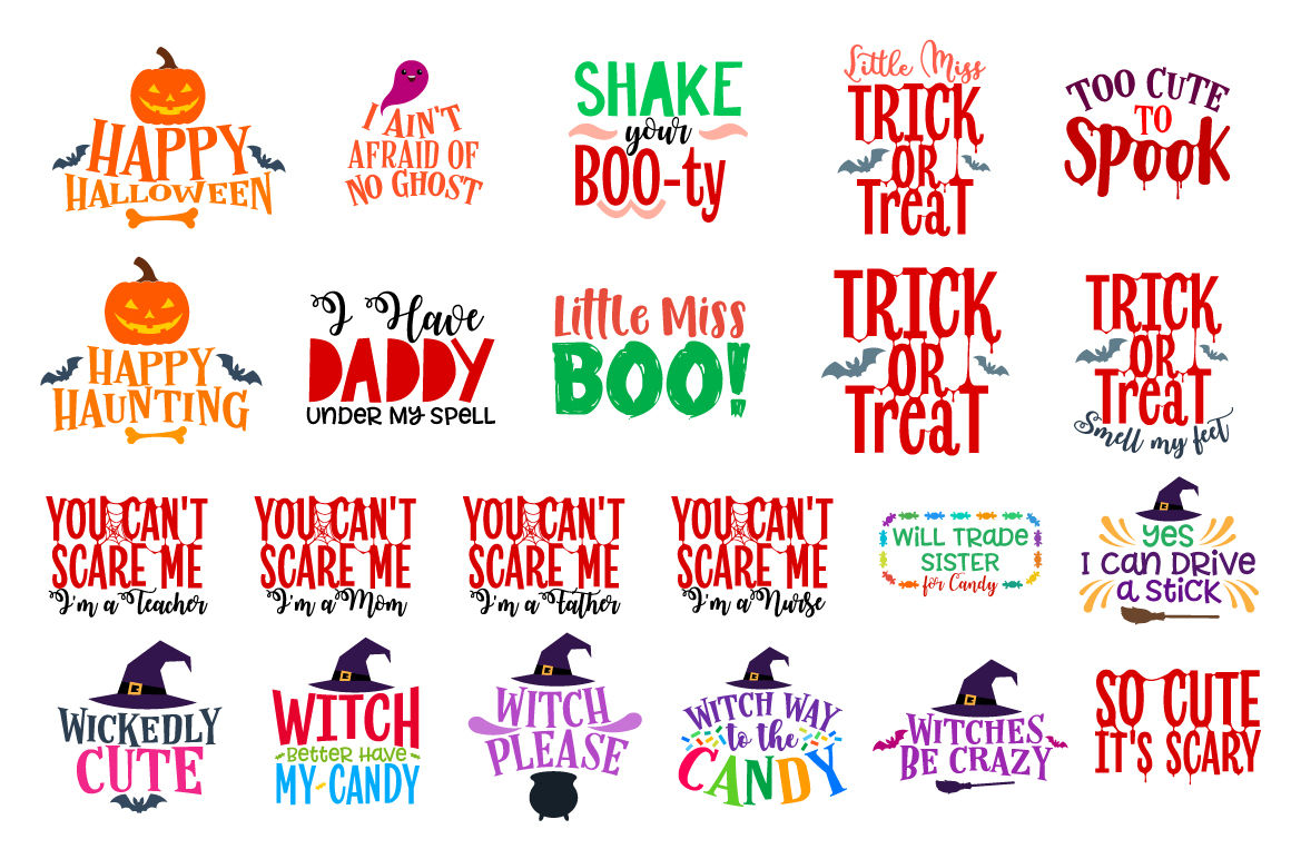 Download Halloween Bundle: 106 Halloween Quotes & Sayings in SVG ...