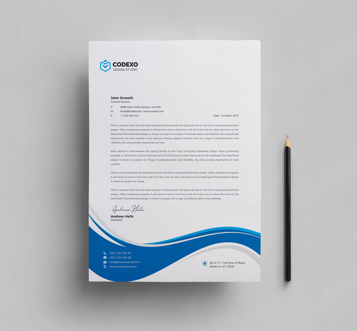 Letterhead Template By D Exception Of Art Thehungryjpeg Com