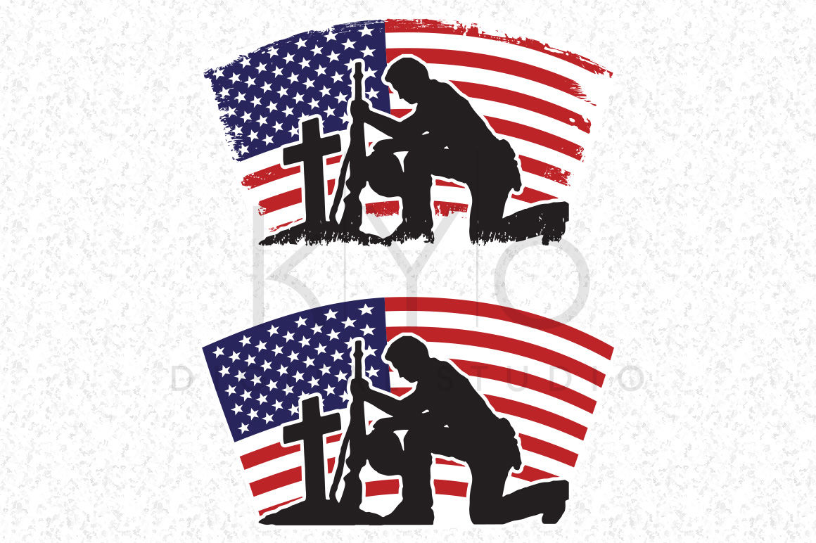 Download Fallen Soldier Veterans Day Svg Dxf Png Eps Files American Flag Vector By Kyo Digital Studio Thehungryjpeg Com