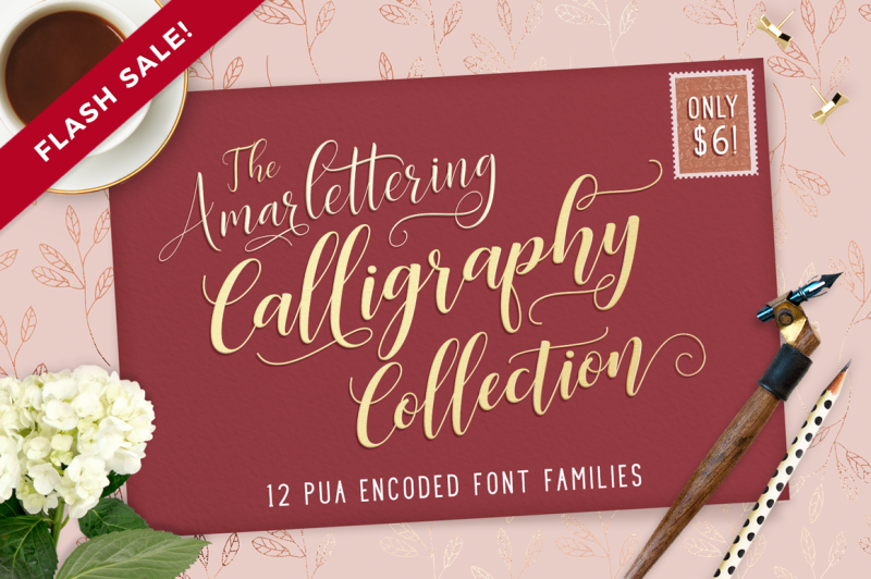 The Amarlettering Calligraphy Collection 96 Off By Thehungryjpeg Thehungryjpeg Com