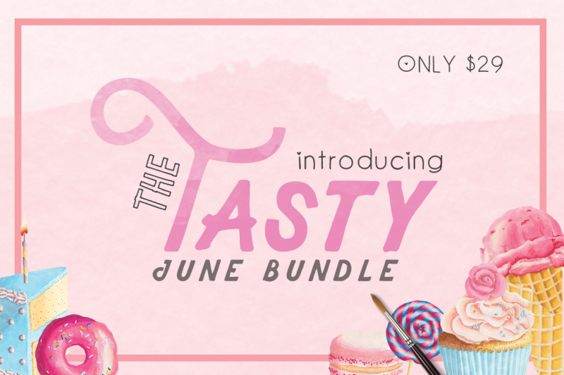The Tasty June Bundle By Thehungryjpeg Thehungryjpeg Com