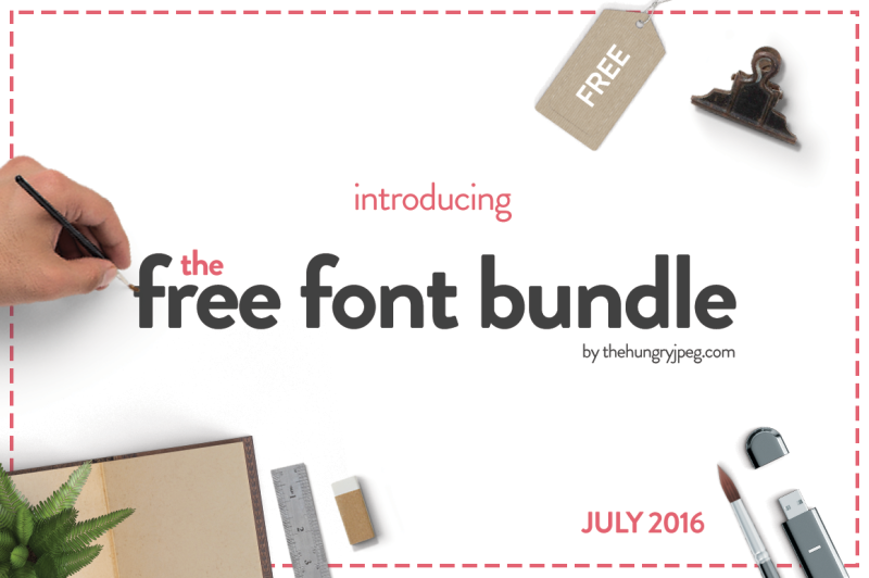 The Free Font Bundle By Thehungryjpeg Thehungryjpeg Com