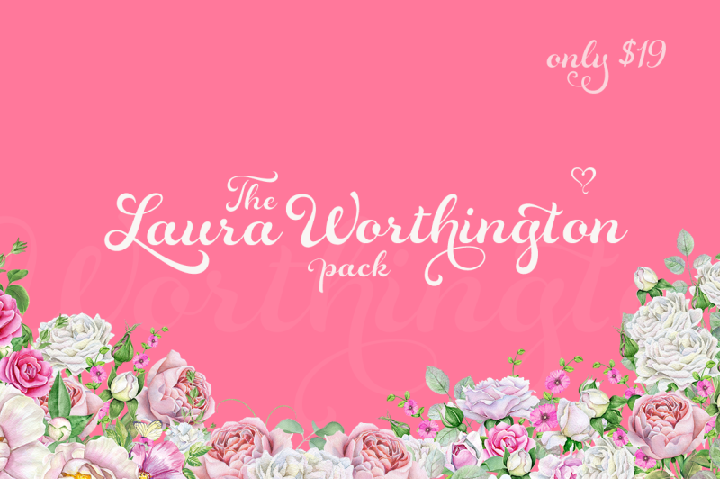 The Laura Worthington Pack By Thehungryjpeg Thehungryjpeg Com