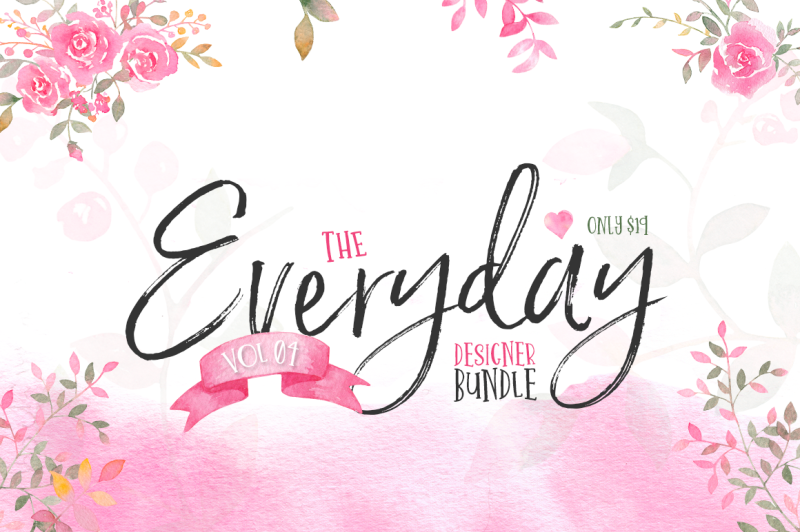 The everyday. Everyday. Everyday Designer ru. Hand picked font Bundle Vol 02.