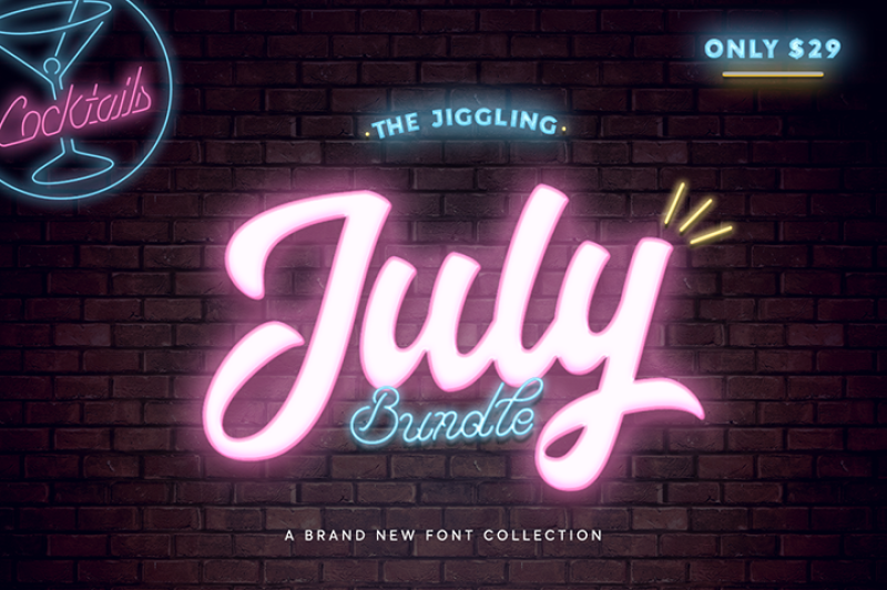 The Jiggling July Bundle By Thehungryjpeg Thehungryjpeg Com