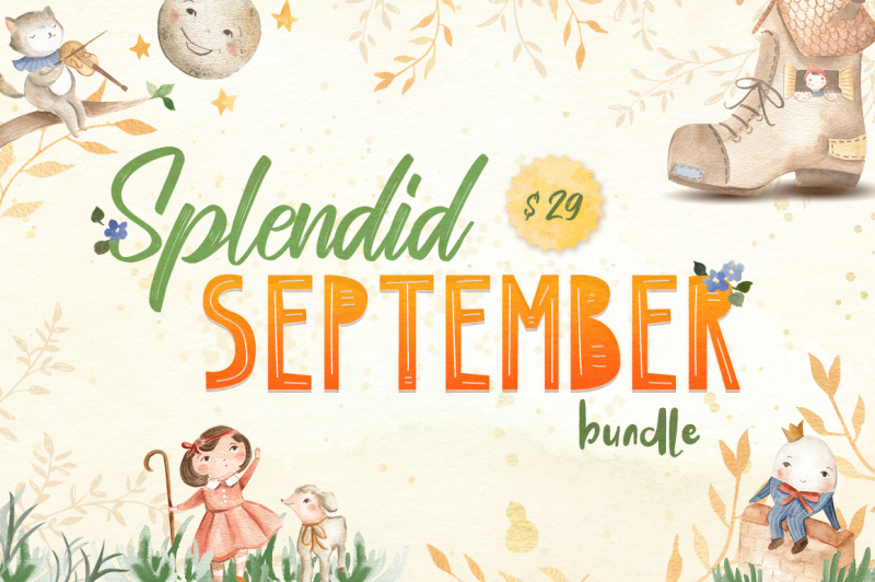 The Splendid September Bundle By Thehungryjpeg Thehungryjpeg Com
