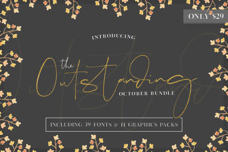 The Outstanding October Bundle By Thehungryjpeg Thehungryjpeg Com