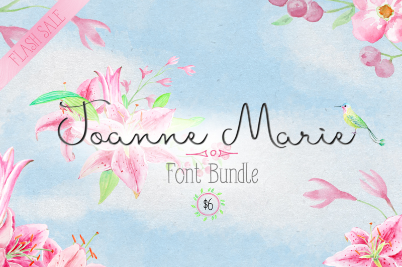 The Joanne Marie Font Bundle By Thehungryjpeg Thehungryjpeg Com