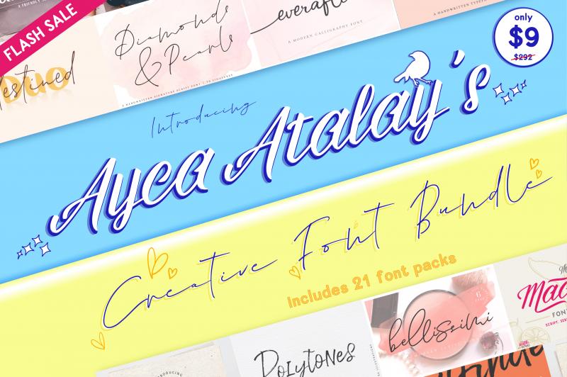 Ayca Atalay Creative Font Bundle By Thehungryjpeg Thehungryjpeg Com