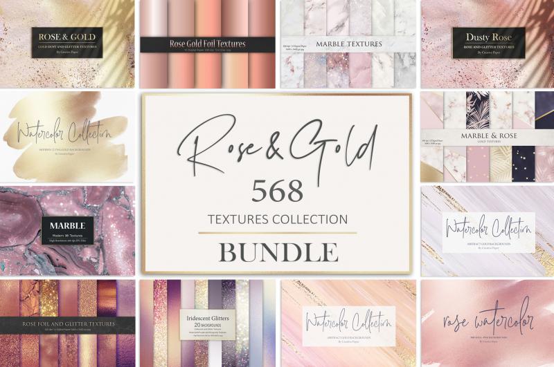 Rose Gold Textures Collection By Thehungryjpeg Thehungryjpeg Com