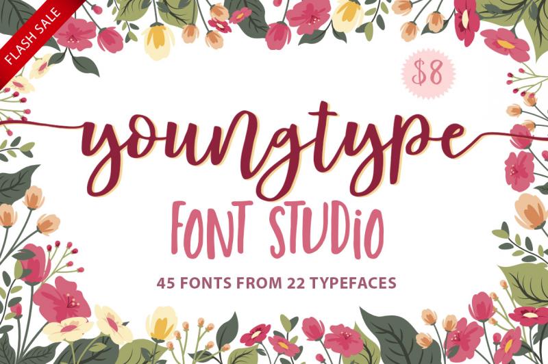 Youngtype Font Studio By Thehungryjpeg Thehungryjpeg Com