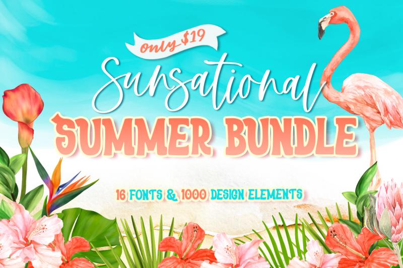 Sunsational Summer Bundle By Thehungryjpeg Thehungryjpeg Com