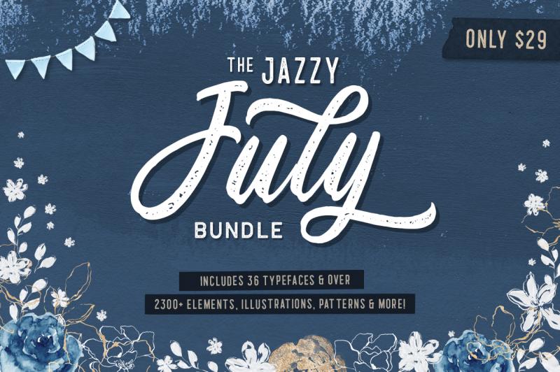 The Jazzy July Bundle By Thehungryjpeg Thehungryjpeg Com