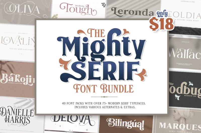 The Mighty Serif Font Bundle By Thehungryjpeg Thehungryjpeg Com
