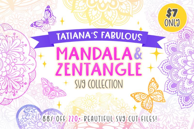 Download Tatianas Fabulous Mandala And Zentangle Svg Collection By Thehungryjpeg Thehungryjpeg Com