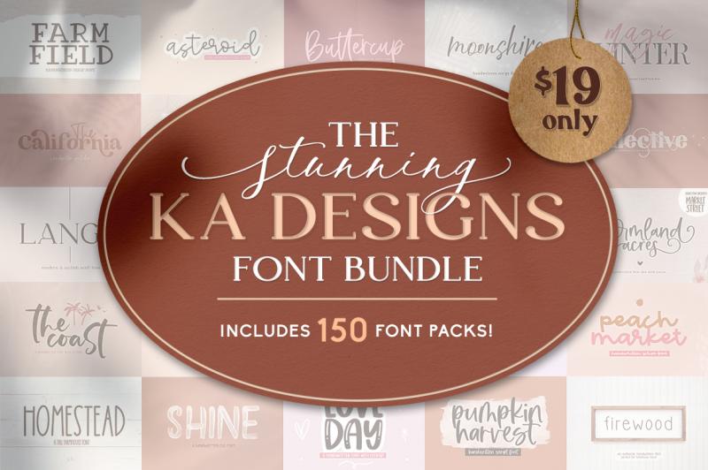 The Stunning KA Designs Font Bundle By TheHungryJPEG | TheHungryJPEG