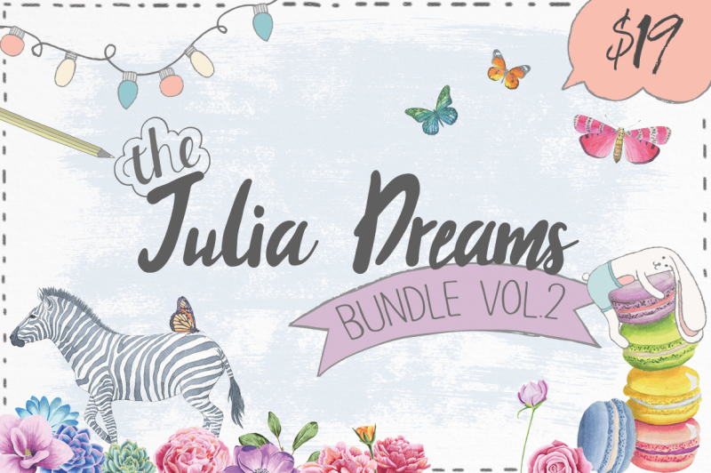 The Julia Dreams Bundle Vol 2 By Thehungryjpeg Thehungryjpeg Com