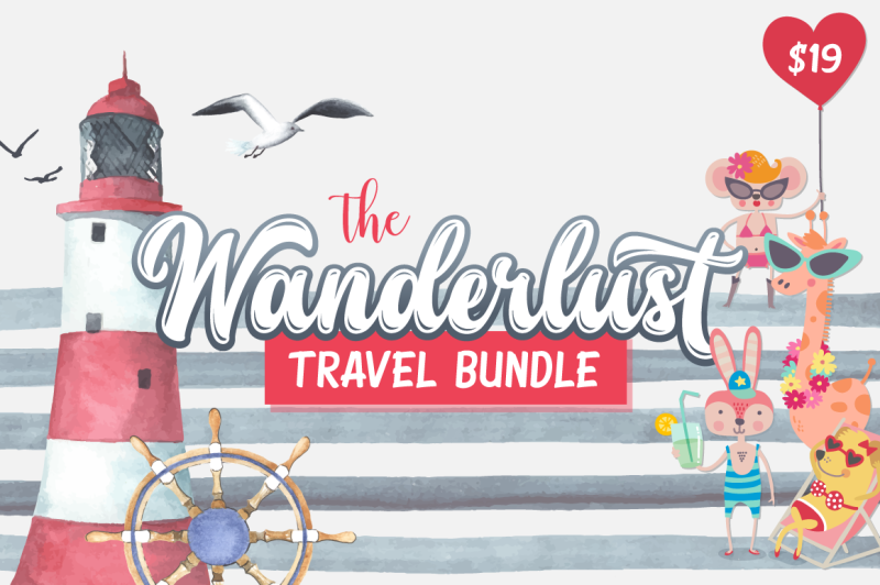 The Wanderlust Travel Bundle By TheHungryJPEG TheHungryJPEG