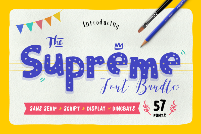 The Supreme Font Bundle By Thehungryjpeg Thehungryjpeg Com
