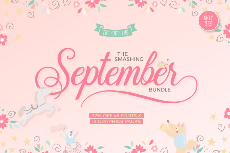 The Smashing September Bundle By Thehungryjpeg Thehungryjpeg Com