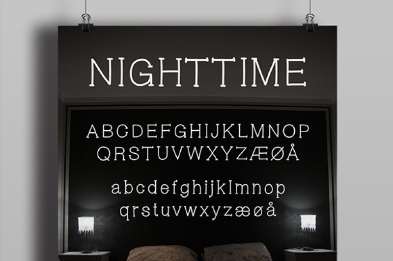 Free Nighttime Font By Thehungryjpeg Thehungryjpeg Com