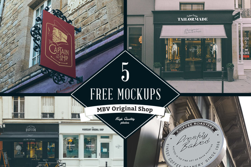 Download Free Shop Facade Mockup Yellowimages