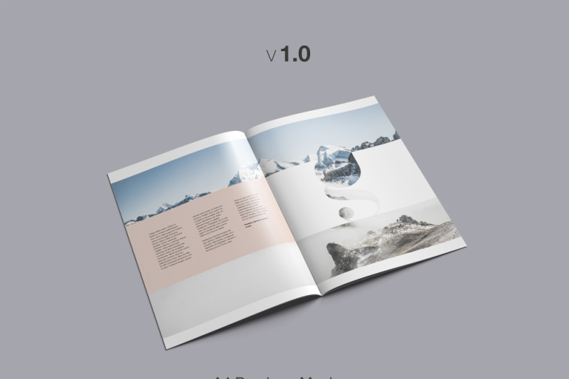 Download FREE A4 Brochure Mockup By TheHungryJPEG | TheHungryJPEG.com