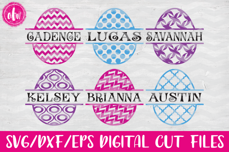 Download Free Split Patterned Easter Eggs Set By Thehungryjpeg Thehungryjpeg Com