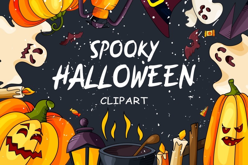 Spooky Halloween Clipart By Thehungryjpeg Thehungryjpeg Com