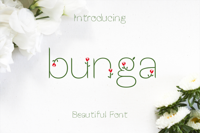 Free Bunga Font By Thehungryjpeg Thehungryjpeg Com