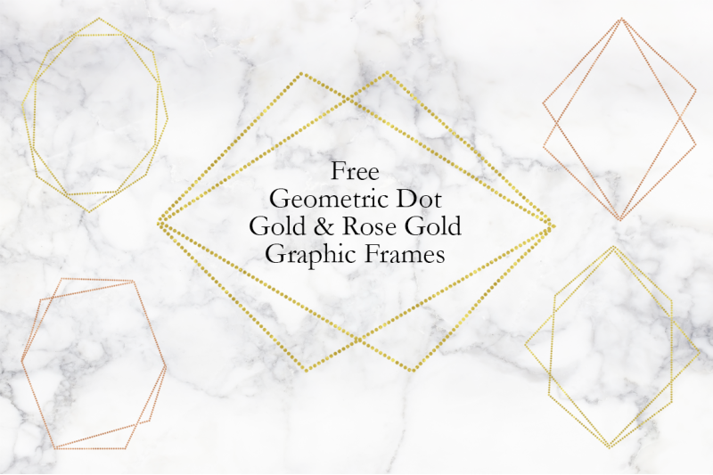 Free Geometric Dot Gold Rose Gold Graphic Frames By Thehungryjpeg Thehungryjpeg Com