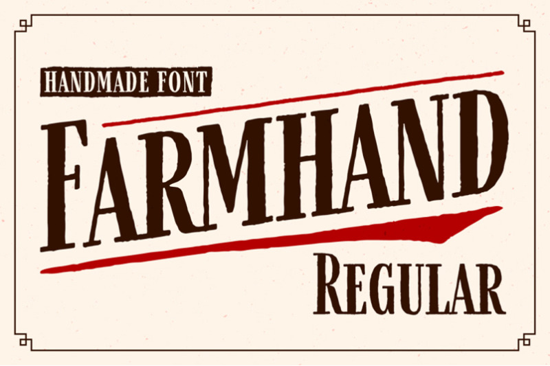 Free Farmhand Regular Handmade Font By Thehungryjpeg Thehungryjpeg Com