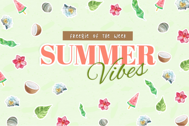 Free Summer Vibes By Thehungryjpeg Thehungryjpeg Com