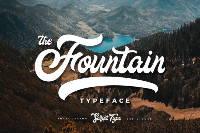 Free The Fountain Typeface By Thehungryjpeg Thehungryjpeg Com