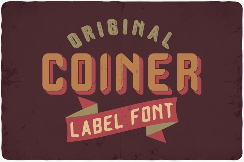 Free Coiner Label Font By Thehungryjpeg Thehungryjpeg Com
