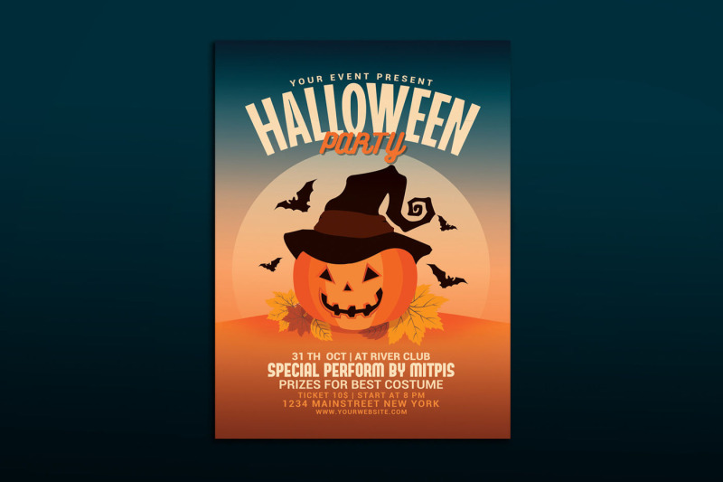 Free Halloween Party Flyer By Thehungryjpeg Thehungryjpeg Com