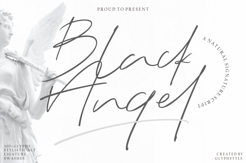 Free Black Angel Font By Thehungryjpeg Thehungryjpeg Com