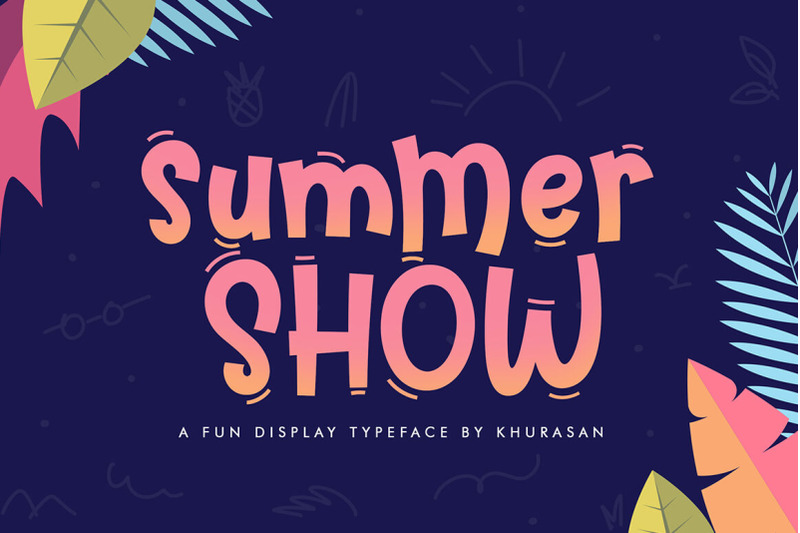 Free Summer Show Font By Thehungryjpeg Thehungryjpeg Com