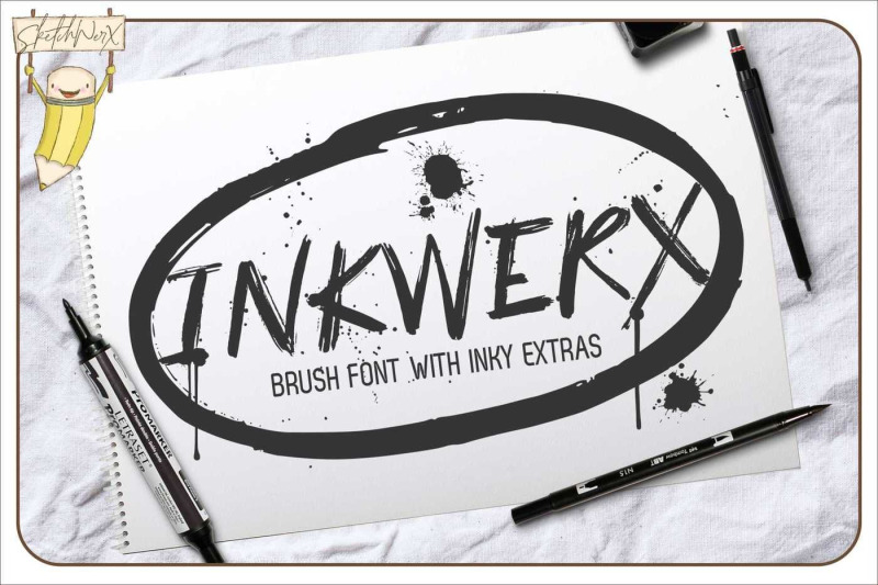 Free Inkwerx Font Extras By Thehungryjpeg Thehungryjpeg Com