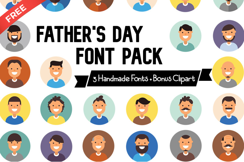 Free Father S Day Font Pack By Thehungryjpeg Thehungryjpeg Com