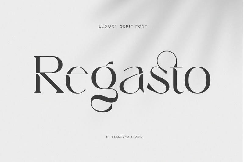 FREE Regasto Font By TheHungryJPEG | TheHungryJPEG