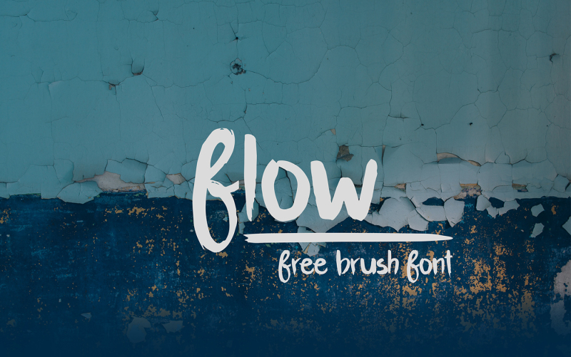 Free Font Flow Brush By Thehungryjpeg Thehungryjpeg Com