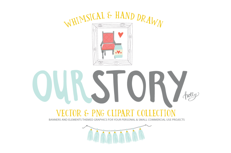 The Our Story Graphic Pack By Thehungryjpeg Thehungryjpeg Com