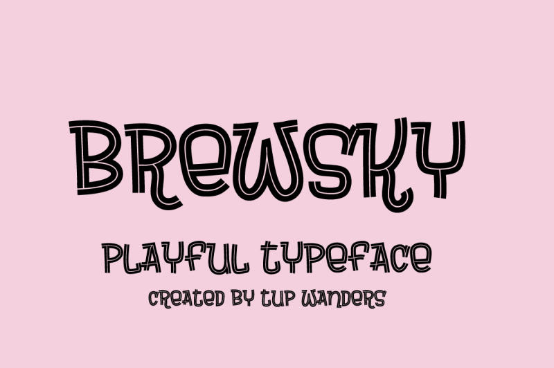 Free Font Brewsky A Playful Typeface By Thehungryjpeg Thehungryjpeg Com
